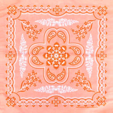 Floral Paisley Coral 27x27 Bandanna
