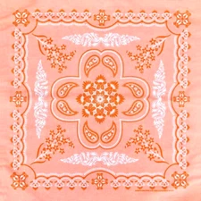 Floral Paisley Coral 27x27 Bandanna