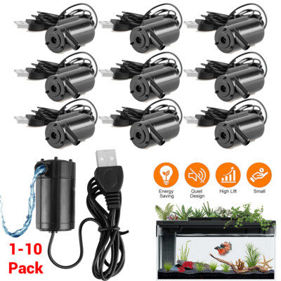 LOT Mini Water Pump Small Mute Submersible 1M USB Cable Garden Home Fountain