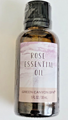 NEW! Green Canyon Spa Rose Essential Oil 1 Fl. Oz - New & Sealed Cruelty-Free