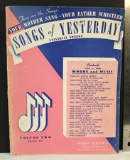 Songs of Yesterday Universal Edition Volume 2 Irving Berlin 1939 HTF Vintage