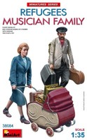 Miniart 1/35 Kit Actionfigur Militari Refugees Musician Family Modellauto