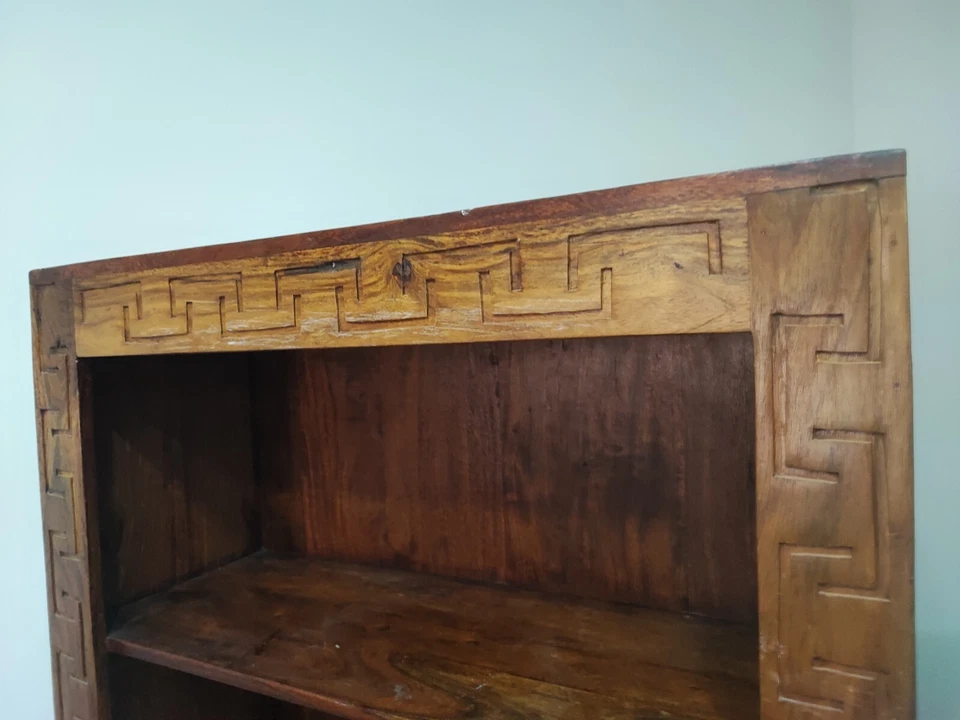 mobile libreria Teak intarsiato - Immagine 3 di 4