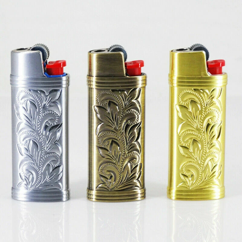 Metal Lighter Case Cover Holder Sleeve Pouches For BIC Full Size