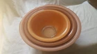 pyrex mixing bowl set of 3 shades of brown 6 cup/4 cup/ 2 cup