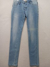 Guess Women's Jeans 26 Light Blue Skinny Classic Fit Cotton Blend Stylish