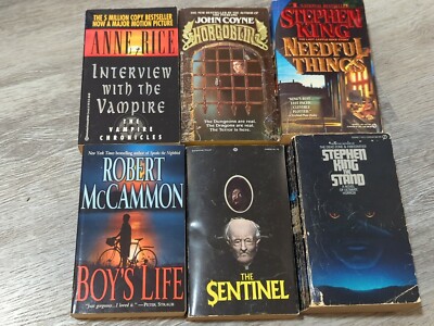 Paperbacks from Hell. 6 classic horror novels. Anne Rice, King and McCammon.