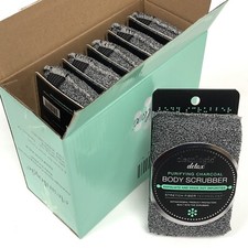 6 Pack of Cleanlogic Detox Purifying Charcoal Body Scrubbers New
