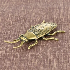 Brass Cockroach Figurine Statue Insect Animal Figurines Toy Desktop Decoration#