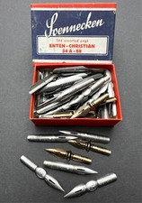 Vintage Box of 1 gross (144) German Metal Fountain Pen Nibs - 3 Styles - Unused