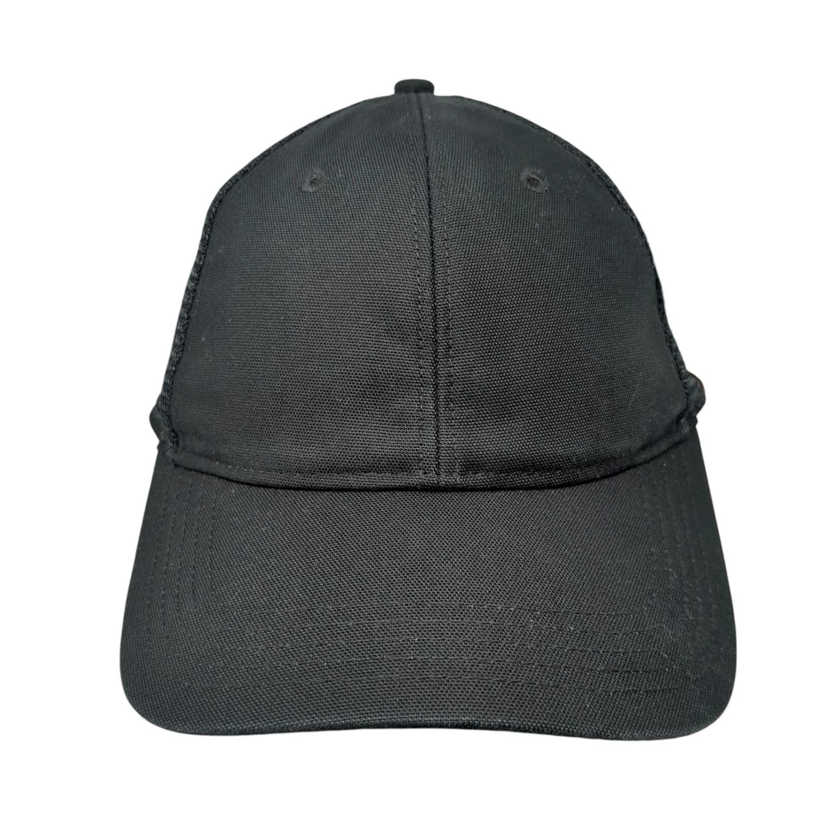 Carhartt Snapback Trucker Hat Black One Size Adjustable Mesh Back 6 Panel Blank