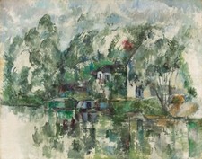 12600.Room Wall Poster.Interior art design.Paul Cezanne painting.Waters edge