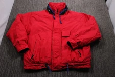 Mighty-Mac Men's XL Ski Puffer Jacket Goose Down Red Outdoor 90s VTG