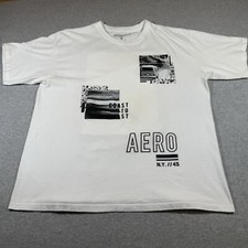 Aeropostale Shirt Adult Extra Large White Driving Camping Cruising Retro Mens