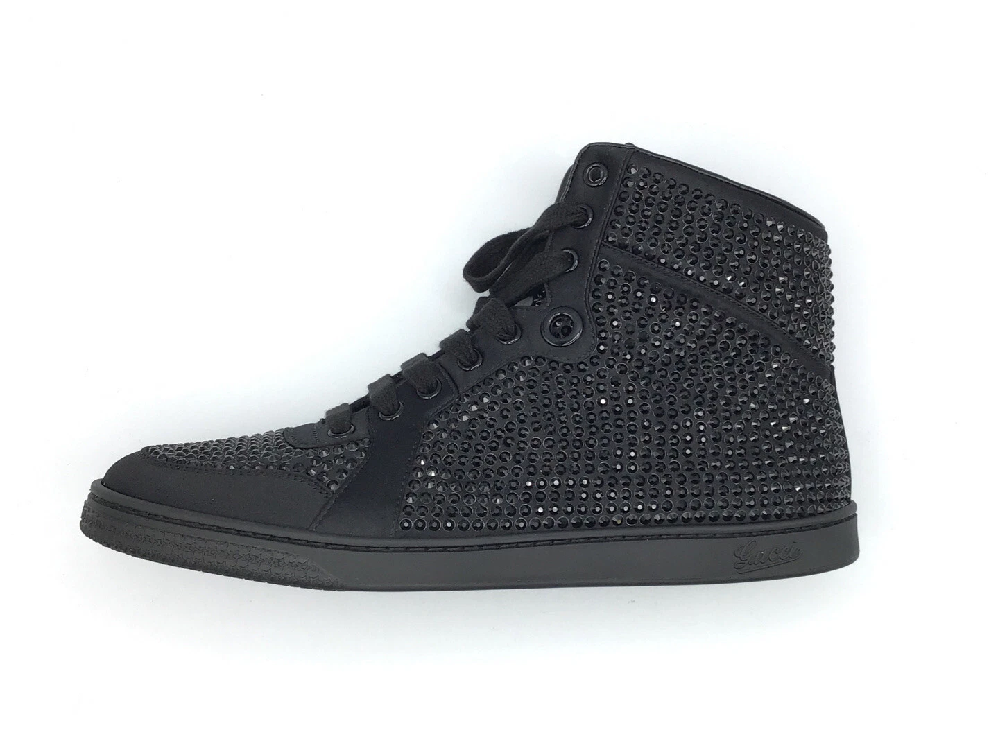 Chaussures noires authentiques Gucci Nero 338947 KLW10 G39 (haut haut)