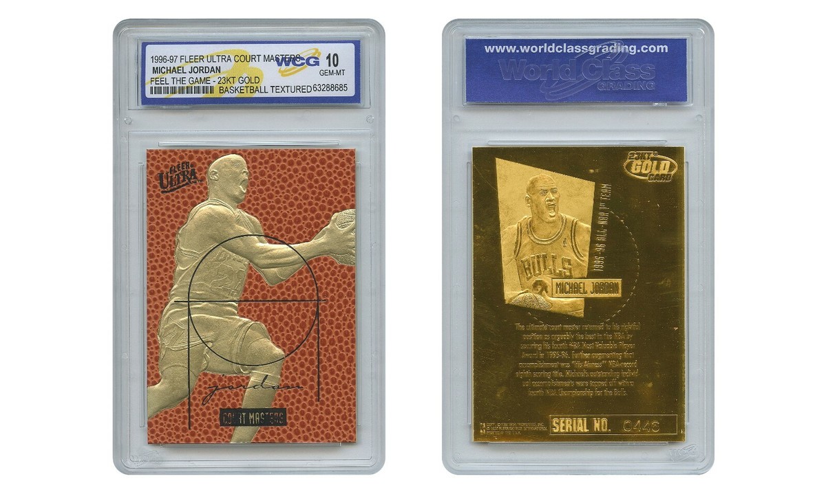 1996 MICHAEL JORDAN Fleer Court Masters FEEL THE GAME 23K GOLD