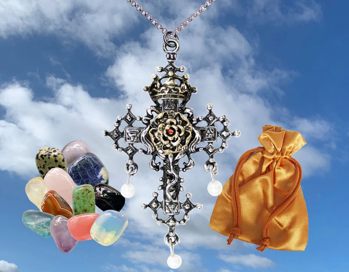 Rosy cross necklace online