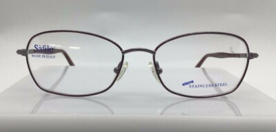 Safilo Elasta 4781 Purple ZL5 Metal Eyeglasses Frame 52-16-130 Italy
