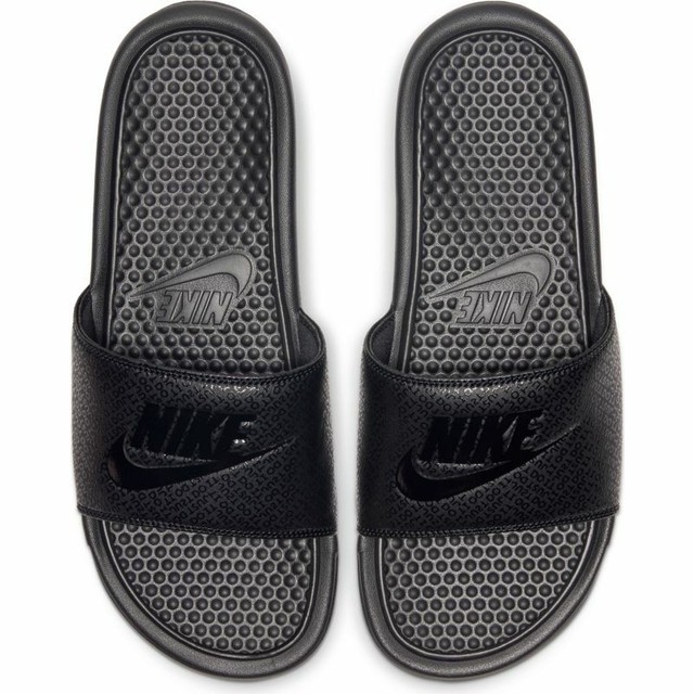 nike benassi slides mens black