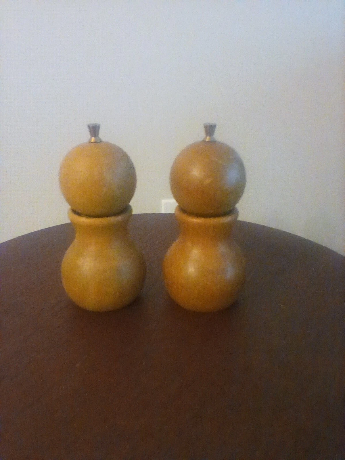 VINTAGE MCM Pepper Mill Salt Grinder Wood Danish Denmark 6" tall