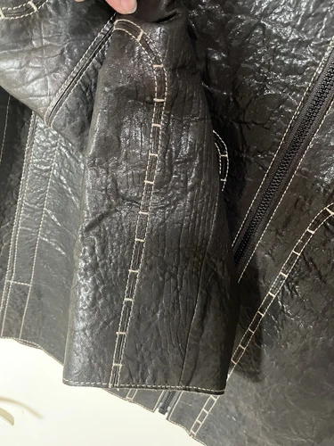 Hugo Boss Lamb Brown leather Racer jkt SZ 46R Casual SUPERB image 7