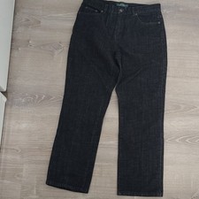 Lauren Jeans Co. Ralph Lauren Classic Straight Dark Blue Stretch Denim Jeans Wo  