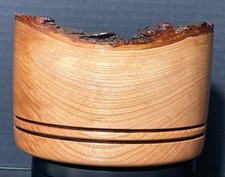 Hand Turned Live edge Cherry Bowl