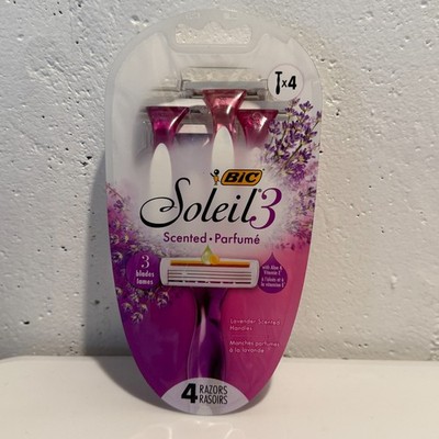Bic Soleil 3 Scented Women's Disposable Razors 4 Count Lavender