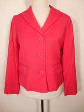 NEW Beautiful Women's Size 2P Talbots Pink Long Sleev Lined Button Blazer Jacket