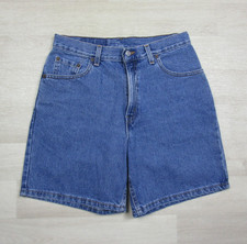 Vintage 90s Levis 550 Womens Denim Jean Shorts 8 High Rise Modest Inseam USA