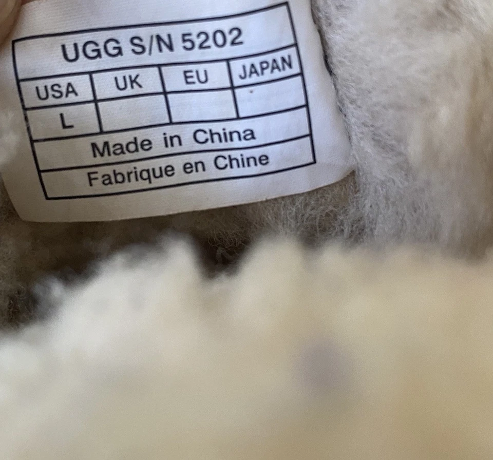 Bota UGG unissex bebê Erin tamanho grande couro pele de carneiro inverno quente - Imagem 4 de 4