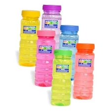  6 Pack Bubble Solution – 4oz Bubble Blower Bottles with 6-Hole Wand | Bottle 