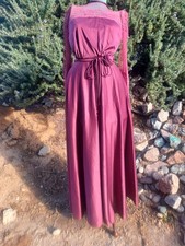 Vintage 1970s/1980s Burgundy Lace Prairie/Victorian Maxi-dress