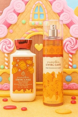 Pumpkin Swirl Cake Body Lotion & Body Spray Mist NEW FRESH set