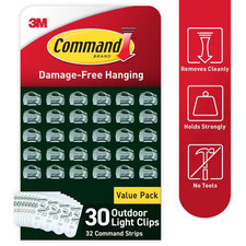 Clear Outdoor Light Clips (30 Clips, 32  Strips) 0.60 per strip