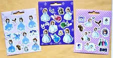 Disney, Princess Sticker Single Sheet Lot Of 3