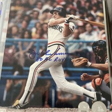 JOE CHARBONEAU - Cleveland Indians -Signed 8x10 Photo w/80 AL ROY - 