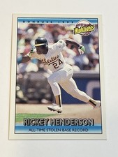 1992 Donruss Baseball #215 - Rickey Henderson - Oakland Athletics
