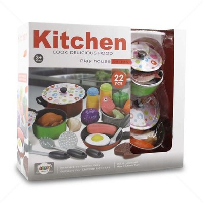 Küchenset Geschirr LEAN TOYS Cook Delicious Food