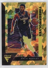 2020-21 Panini Flux Gold Cracked Ice Prizm 1/10 Malik Beasley #104 10ek