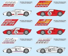 Décal Ford GT40 Le Mans 1966 Test 1:32 1:24 1:43 1:18 slot decals
