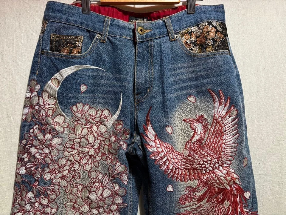 Buddha's Pleasure, Unruly, Japanese Pattern, Embroidered, All-Over Pattern, - Image 2 of 4