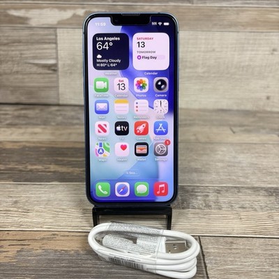 Factory Unlocked Apple iPhone 13 Mini 128GB Blue  79% Battery Health