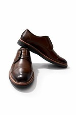 Zapatos de vestir para hombre Johnston & Murphy Upton punta con gorra 020-04034 tostado grano completo