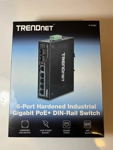 ÉVOLUTION TI-UPG62 6-Port Gigabit durci PoE+ Commutateur réseau DIN-Rail, nouveau