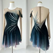 ice figure skating competition dress Gymnastics costume dance Dress dyeing
