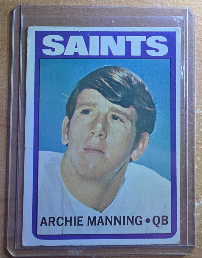Topps 1972 Topps Archie Manning Rookie Base Set #55 New Orleans Saints NFL