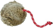 Dog & Field - Rabbit Fake Fur Dummy Ball (Weighted Long Throw Fur Ball)