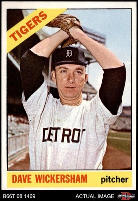 1966 Topps #58 Dave Wickersham Tigers 7 - NM