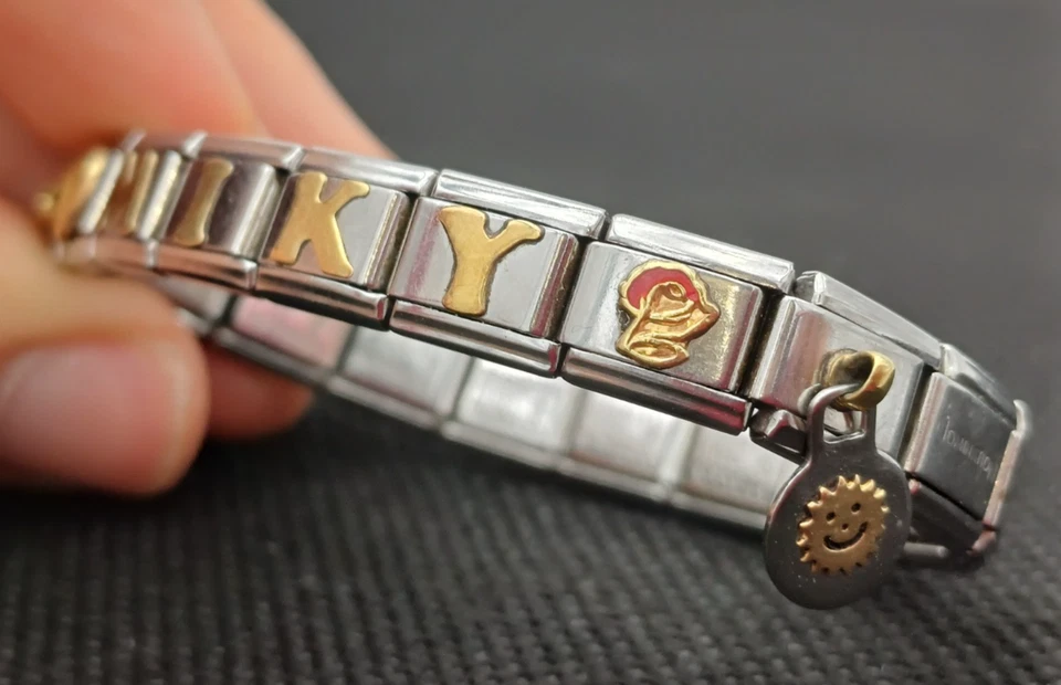 NOMINATION BRACCIALE ELASTICO A CASELLE PERSONALIZZATE - Immagine 4 di 4